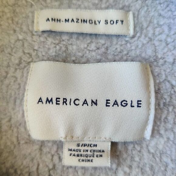 American Eagle striped oversized drop shoulder sweatshirt S - Picture 7 of 8